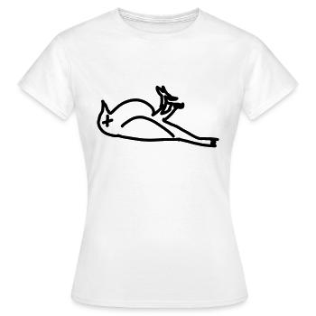 dead bird - T-shirt Femme - blanc - Devant - AI Model Female 172 dark (172cm)