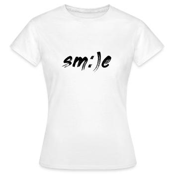 Sourire sourire sourire smiley - T-shirt Femme - blanc - Devant - AI Model Female 172 dark (172cm)