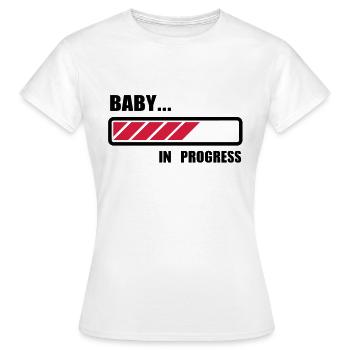 Baby loading - T-shirt Femme - blanc - Devant - AI Model Female 172 dark (172cm)