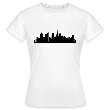 ville métropole silhouette contour capital grand - T-shirt Femme - blanc - Devant - AI Model Female 172 dark (172cm)