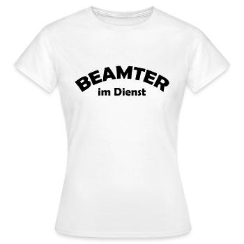 beamter im dienst - Frauen T-Shirt - Weiß - Vorne - AI Model Female 172 dark (172cm)
