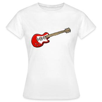 Guitare électrique - T-shirt Femme - blanc - Devant - AI Model Female 172 dark (172cm)
