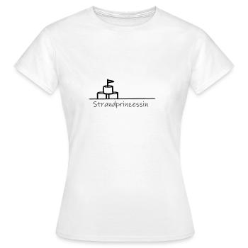 Princesse de la plage - T-shirt Femme - blanc - Devant - AI Model Female 172 dark (172cm)