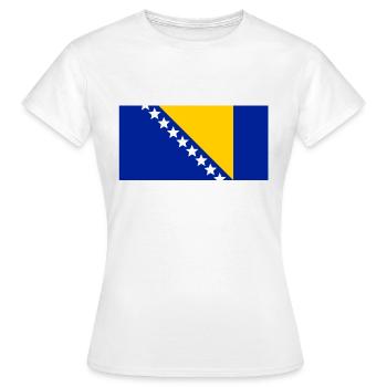 Drapeau de la Bosnie - T-shirt Femme - blanc - Devant - AI Model Female 172 dark (172cm)