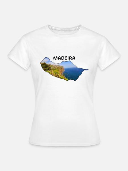 Madeira map - Frauen T-Shirt - Weiß