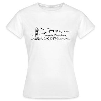 Sturm und Locken - Frauen T-Shirt - Weiß - Vorne - AI Model Female 172 dark (172cm)