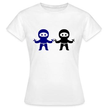 Ninjas - T-shirt Femme - blanc - Devant - AI Model Female 172 dark (172cm)