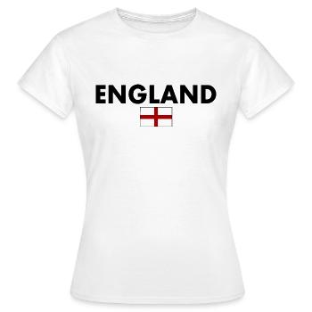 England - Women's T-Shirt - white - Front - AI Model Female 172 dark (172cm)