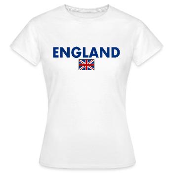 England - Women's T-Shirt - white - Front - AI Model Female 172 dark (172cm)