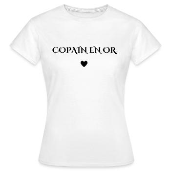 copain en or - T-shirt Femme - blanc - Devant - AI Model Female 172 dark (172cm)