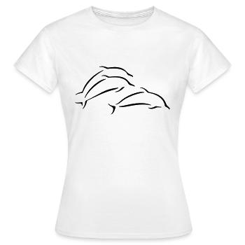Delphine - Frauen T-Shirt - Weiß - Vorne - AI Model Female 172 dark (172cm)