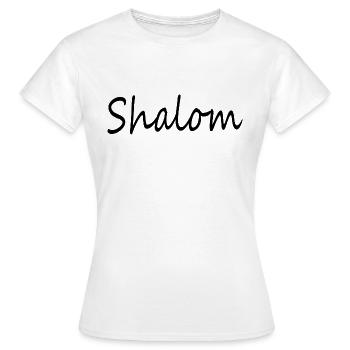 Shalom - T-shirt Femme - blanc - Devant - AI Model Female 172 dark (172cm)
