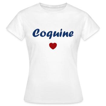 Coquine - T-shirt Femme - blanc - Devant - AI Model Female 172 dark (172cm)