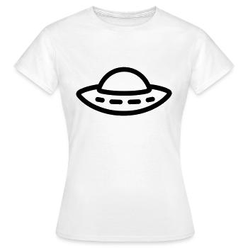 fliegende Untertasse - Frauen T-Shirt - Weiß - Vorne - AI Model Female 172 dark (172cm)