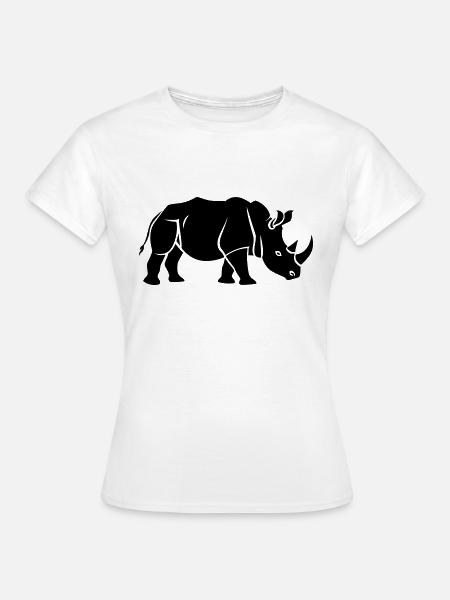 Nashorn - Frauen T-Shirt - Weiß