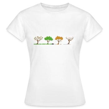 Jahreszeiten - Frauen T-Shirt - Weiß - Vorne - AI Model Female 172 dark (172cm)