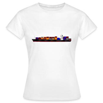 Container Ship - Women's T-Shirt - white - Front - AI Model Female 172 dark (172cm)
