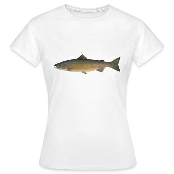 saumon - T-shirt Femme - blanc - Devant - AI Model Female 172 dark (172cm)