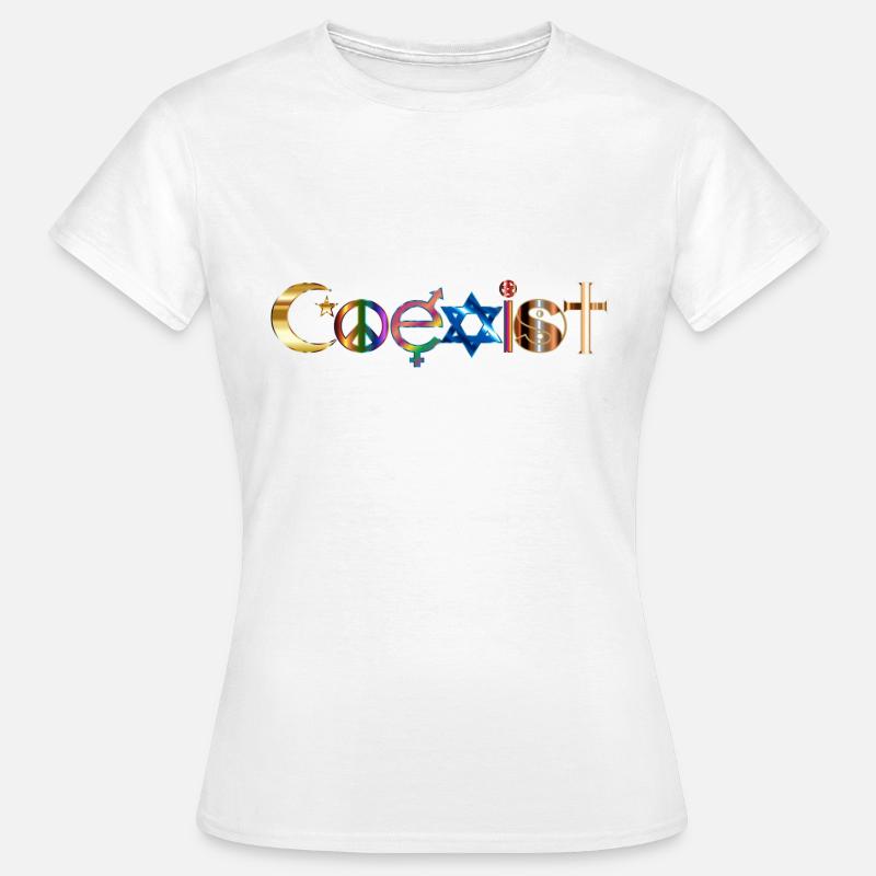 Koexistenz gemeinsam - Frauen T-Shirt - Weiß
