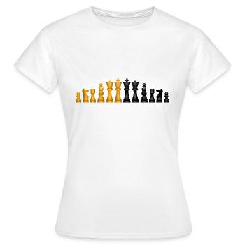 Chess pieces - Women's T-Shirt - white - Front - AI Model Female 172 dark (172cm)