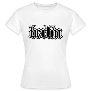 Berlin lettrage Oldschool pour cadeau de Berlin - T-shirt Femme - blanc - Devant - AI Model Female 172 dark (172cm)