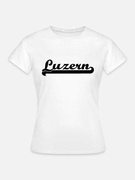 luzern schrift - Frauen T-Shirt - Weiß