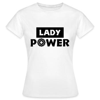 lady power - Frauen T-Shirt - Weiß - Vorne - AI Model Female 172 dark (172cm)