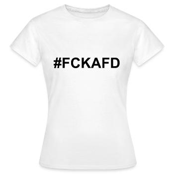 #FCKAFD Blanc - T-shirt Femme - blanc - Devant - AI Model Female 172 dark (172cm)