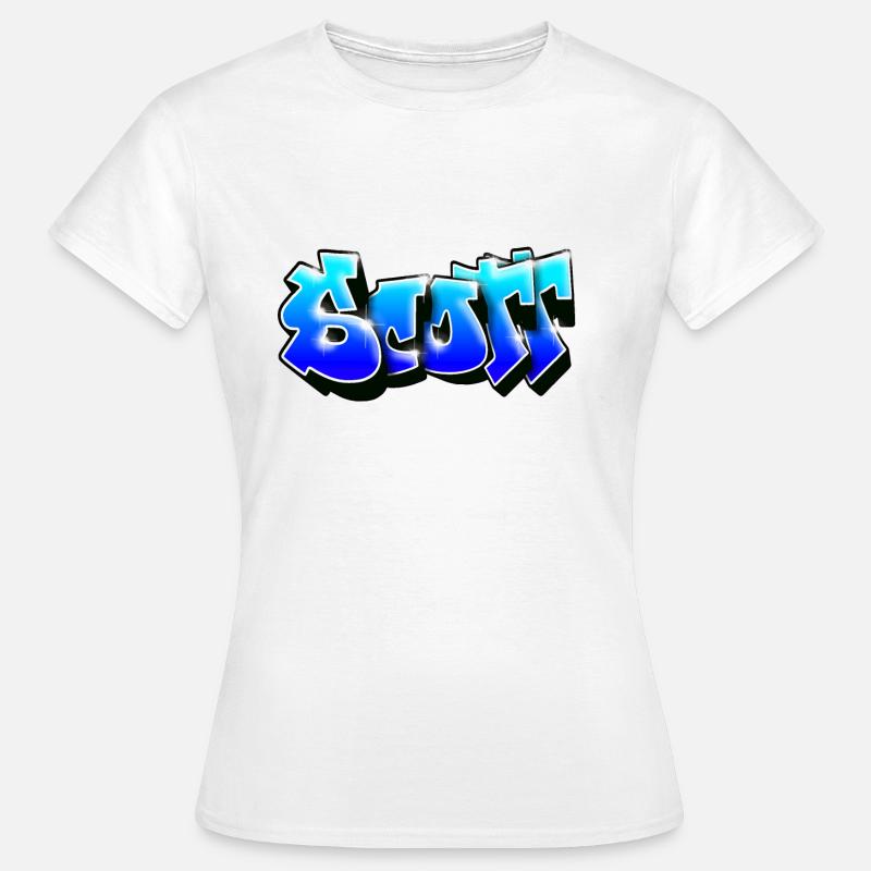 SCOTT graffiti name - Women's T-Shirt - white