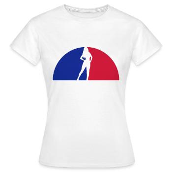 Sonnenuntergang Frau Sexy - Frauen T-Shirt - Weiß - Vorne - AI Model Female 172 dark (172cm)