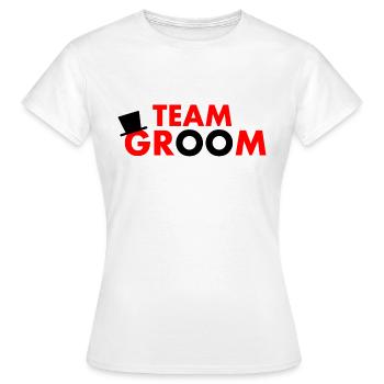 Team groom - Women's T-Shirt - white - Front - AI Model Female 172 dark (172cm)