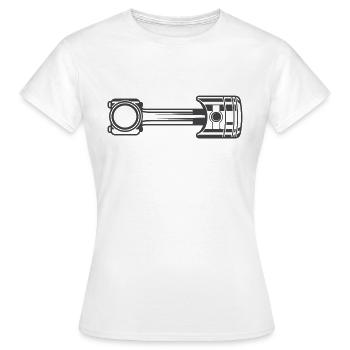 Kolben - Frauen T-Shirt - Weiß - Vorne - AI Model Female 172 dark (172cm)