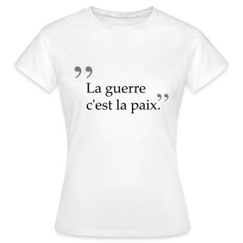 1984 - la guerre c'est la paix - T-shirt Femme - blanc - Devant - AI Model Female 172 dark (172cm)