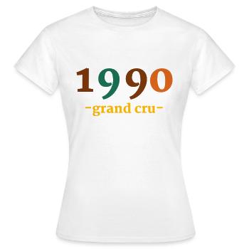 grand cru 1990 - T-shirt Femme - blanc - Devant - AI Model Female 172 dark (172cm)