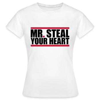 Mr steal your heart - Women's T-Shirt - white - Front - AI Model Female 172 dark (172cm)
