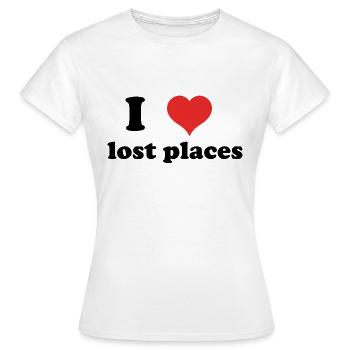 J’adore Lost Places - T-shirt Femme - blanc - Devant - AI Model Female 172 dark (172cm)