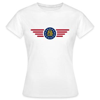 Géorgie États-Unis - T-shirt Femme - blanc - Devant - AI Model Female 172 dark (172cm)