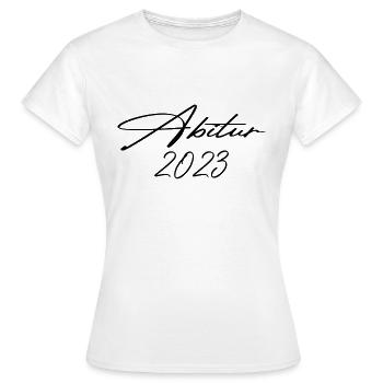Abitur 2023 Abi Geschenk Abiball - Frauen T-Shirt - Weiß - Vorne - AI Model Female 172 dark (172cm)