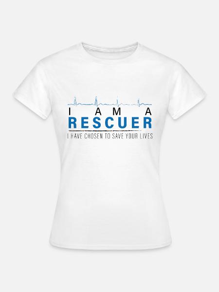 Ich bin ein Retter - Frauen T-Shirt - Weiß