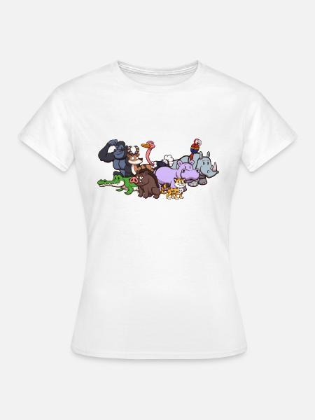 Niedliche Wildtiere - Frauen T-Shirt - Weiß