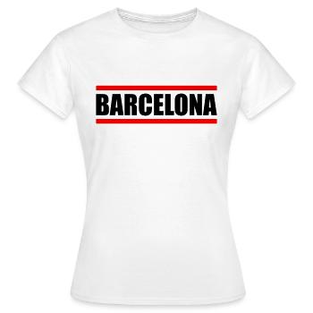 Barcelone - T-shirt Femme - blanc - Devant - AI Model Female 172 dark (172cm)