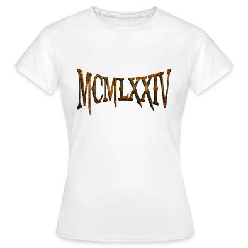 MCMLXXIV 1974 50. Geburtstag B-Day Geburtstagsgeschenk - Frauen T-Shirt - Weiß - Vorne - AI Model Female 172 dark (172cm)