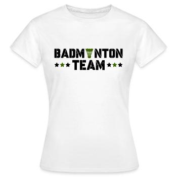 Badminton Team - Frauen T-Shirt - Weiß - Vorne - AI Model Female 172 dark (172cm)