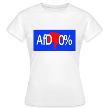 AFD 0% - Frauen T-Shirt - Weiß - Vorne - AI Model Female 172 dark (172cm)