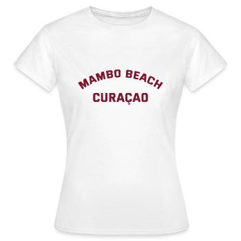 Mambo Beach - Curacao - Dutch Caribbean - Karibik - Frauen T-Shirt - Weiß - Vorne - AI Model Female 172 dark (172cm)