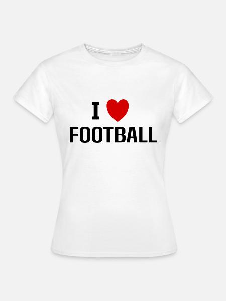 Ich liebe Fußball - Frauen T-Shirt - Weiß