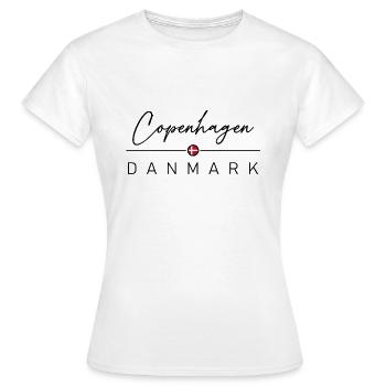 Danemark - Copenhague - Copenhague - Danemark - T-shirt Femme - blanc - Devant - AI Model Female 172 dark (172cm)