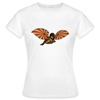Moineau d’Ulm en tant que tailleur d’Ulm - T-shirt Femme - blanc - Devant - AI Model Female 172 dark (172cm)