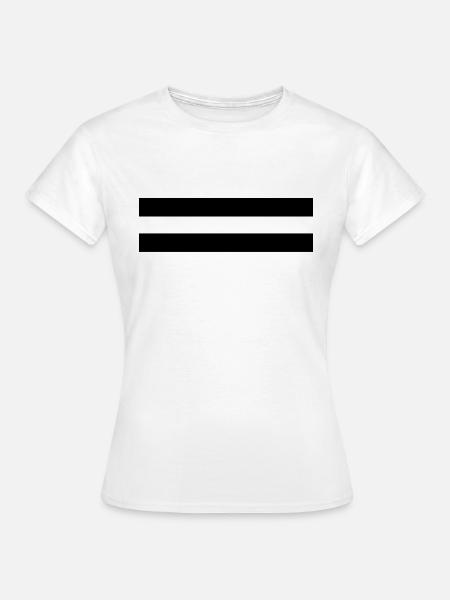 Streifen - Frauen T-Shirt - Weiß