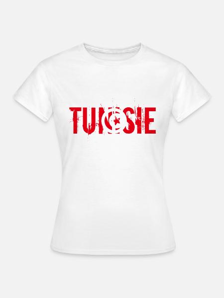 logo_flag_grunge_tunisie - Frauen T-Shirt - Weiß